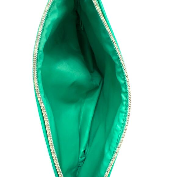 Estée Lauder Cosmetic Makeup Bag Blue with Various Sticker like Designs - Picture 3 of 7